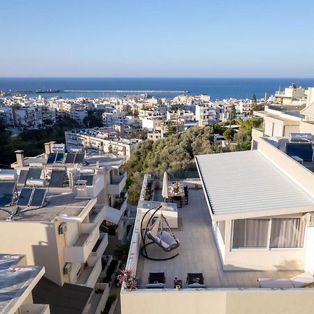 Helen Luxury Holiday House With Sea View Rethymno  Bagian luar foto