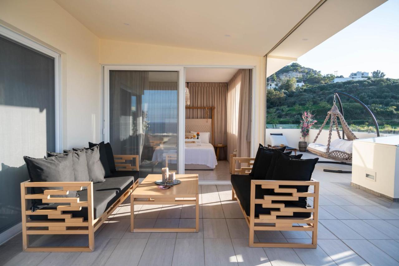 Helen Luxury Holiday House With Sea View Rethymno  Bagian luar foto