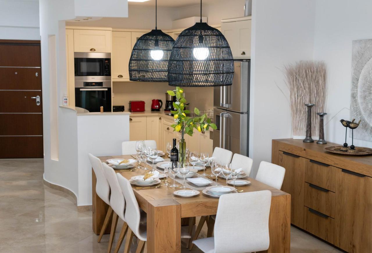 Helen Luxury Holiday House With Sea View Rethymno  Bagian luar foto
